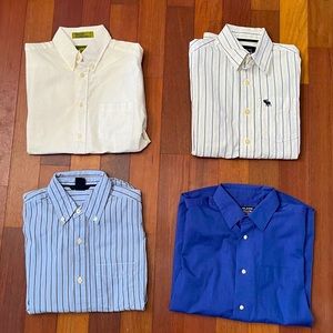 FREE SHIP - Boys Shirts M/10 (4 shirts) Green Dog, Abercrombie, Gap, Class Club